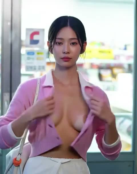 Minju - shows tits